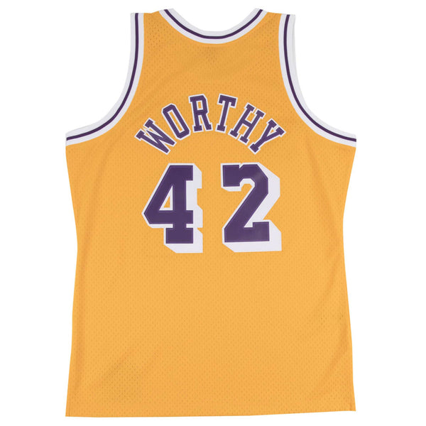 Mitchell & Ness Los Angeles Lakers James Worthy 1984-85 Home Swingman Jersey