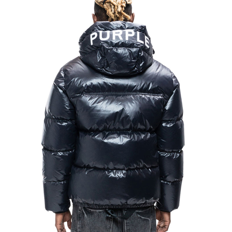 Purple Brand P611 Nylon Puffer Jacket | Black (P611-PBBP)