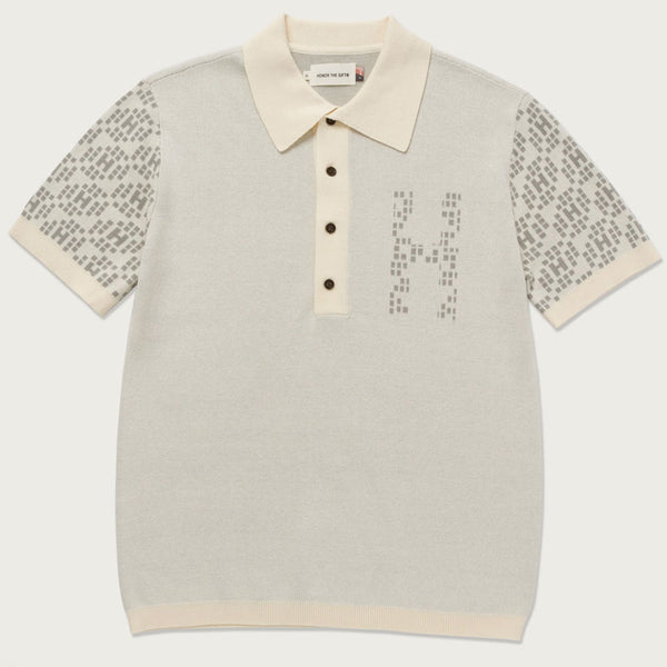 Honor The Gift Knit H Pattern Polo | Bone