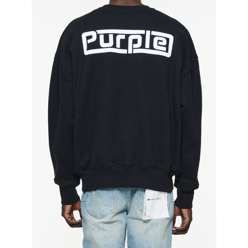 Purple Brand Plate Sweatshirt | Black (P402-HBBP)