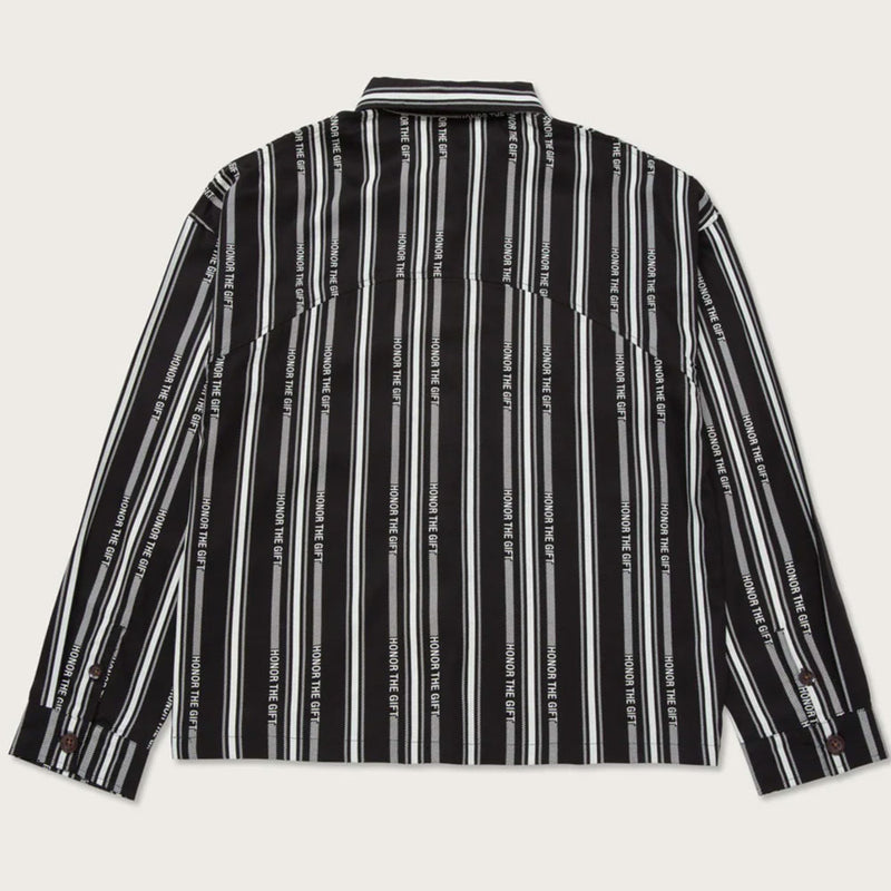 Honor The Gift Stripe Button Up | Black