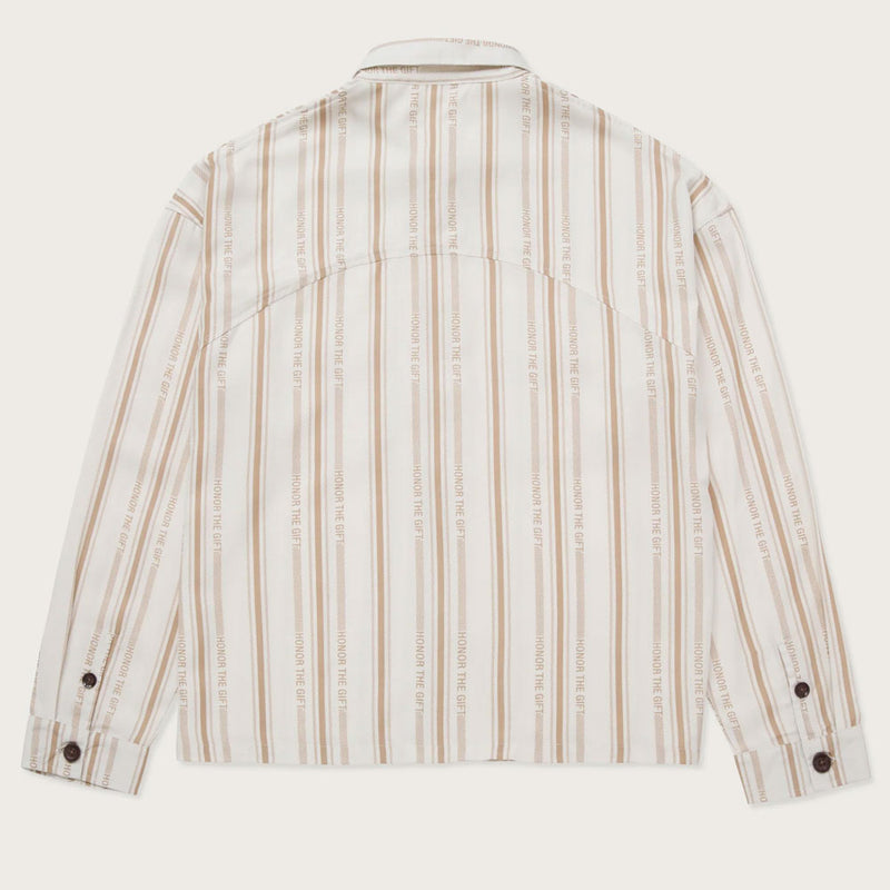 Honor The Gift Stripe Button Up | Bone