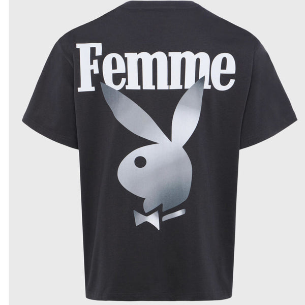 Homme Femme Twisted Bunny Tee | Black
