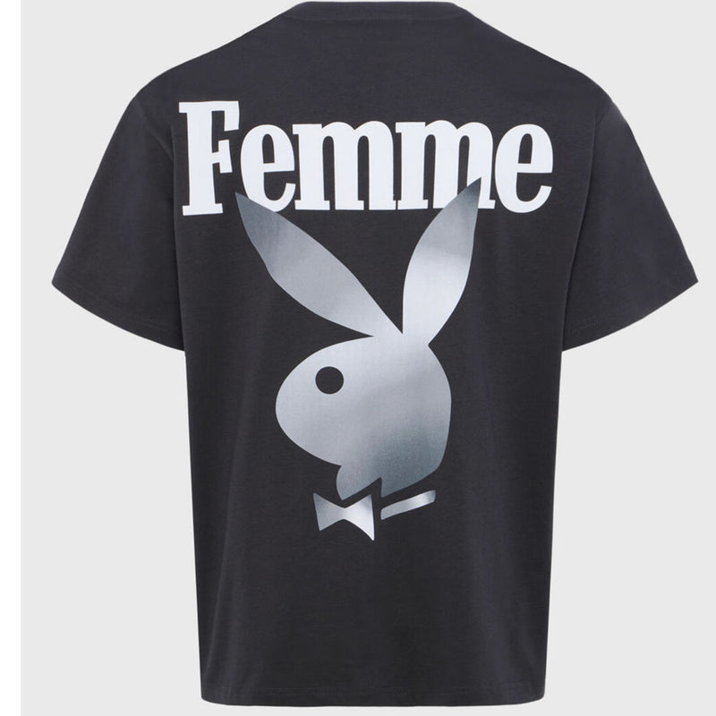 Homme Femme Twisted Bunny Tee | Black