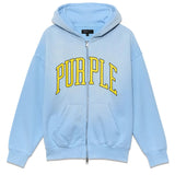 Purple Brand P460 Collegiate Zip Up Hoodie | Blue (P460-HDCC)
