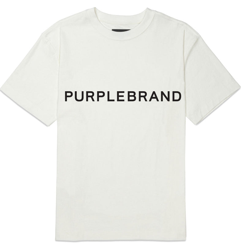 Purple Brand P104 Wordmark Tee | Off White (P104-JCCW)