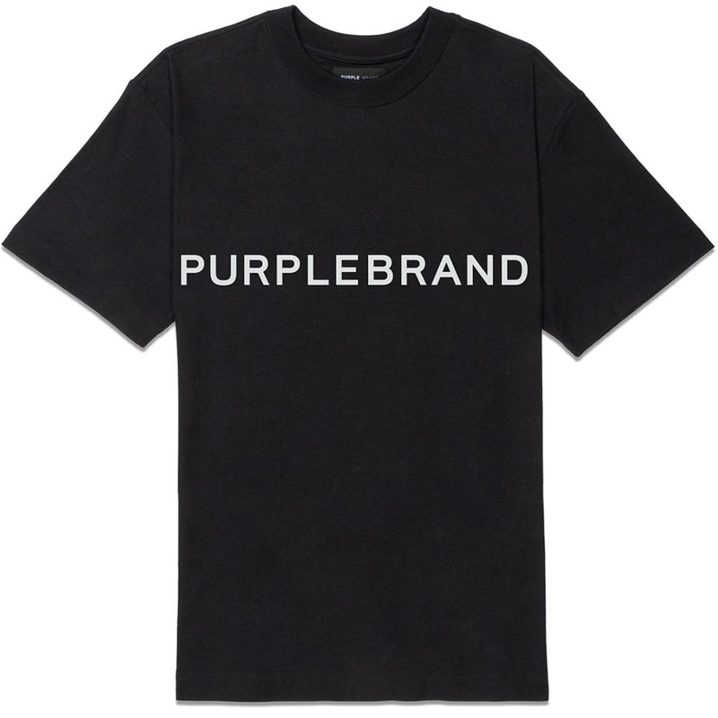 Purple Brand P104 Textured Jersey Tee | Black (P104-JBBW)