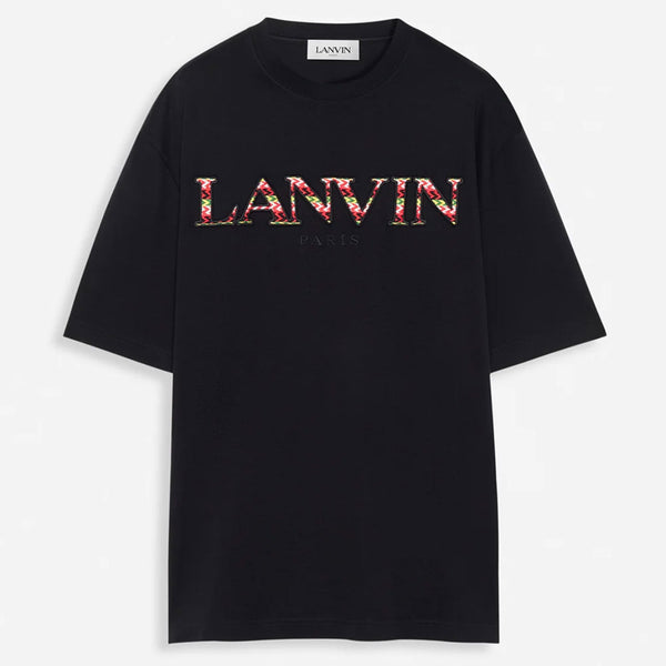 Lanvin Classic Curb Embroidered Tee | Black