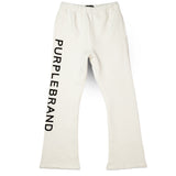 Purple Brand P459 Wordmark Flared Pants | Off White (P459-HCMW)