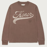 Honor The Gift Holiday Script L/S Tee | Grey
