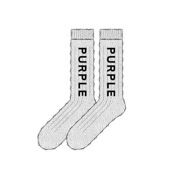 Purple Brand Mohair Socks | White (A1002-MSCM)