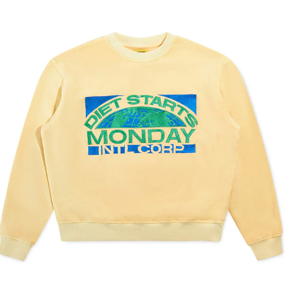 Diet Starts Monday Diet Corp Sweatshirt | Vintage Yellow