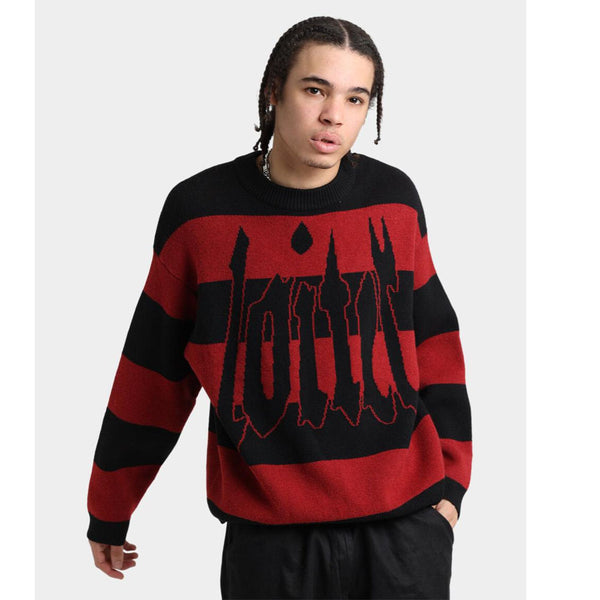 Loiter Nightmare Knit Sweater | Red/Black