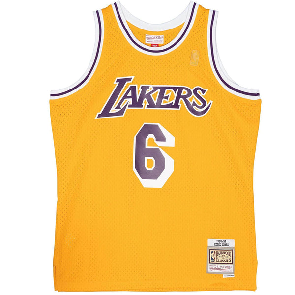 Mitchell & Ness Los Angeles Lakers Eddie Jones 1996-97 Home Swingman Jersey
