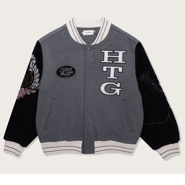 Honor The Gift HTG Letterman Jacket | Grey