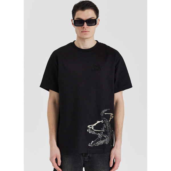 Only The Blind Midnight Alligator Tee | Black