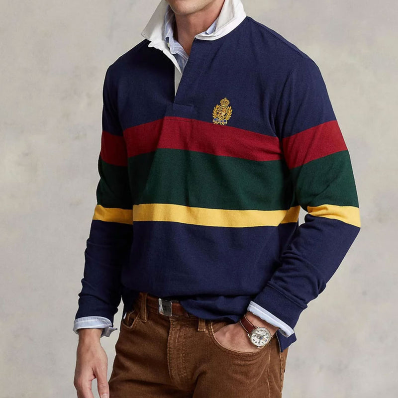 Polo Ralph Lauren Classic Fit Polo Crest Rugby Shirt | Cruise Navy Multi