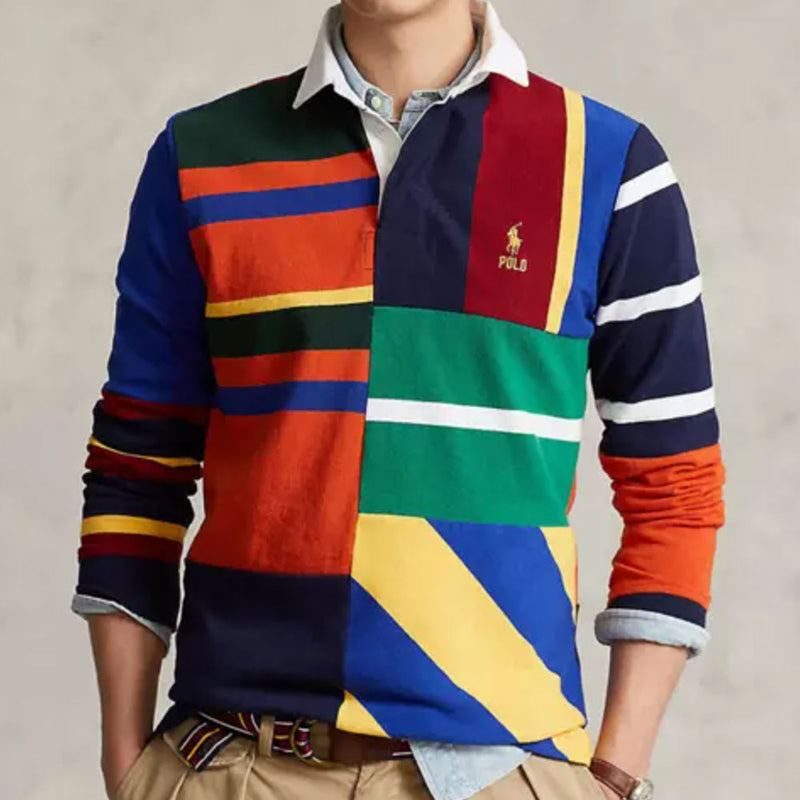 Polo Ralph Lauren Classic Fit Patchwork Rugby Shirt |