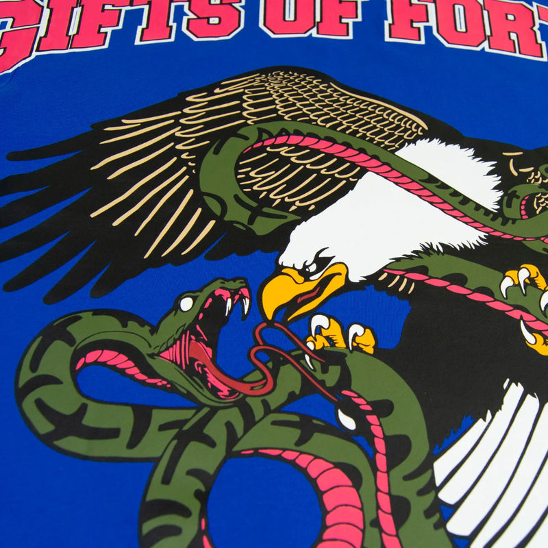 Gifts Of Fortune Iron Bird Tee | Royal